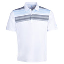 Island Green Matrix Print Polo Shirt - White/Sky/Grey
