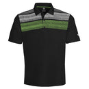 Island Green Matrix Print Polo Shirt - Black/Lime/White
