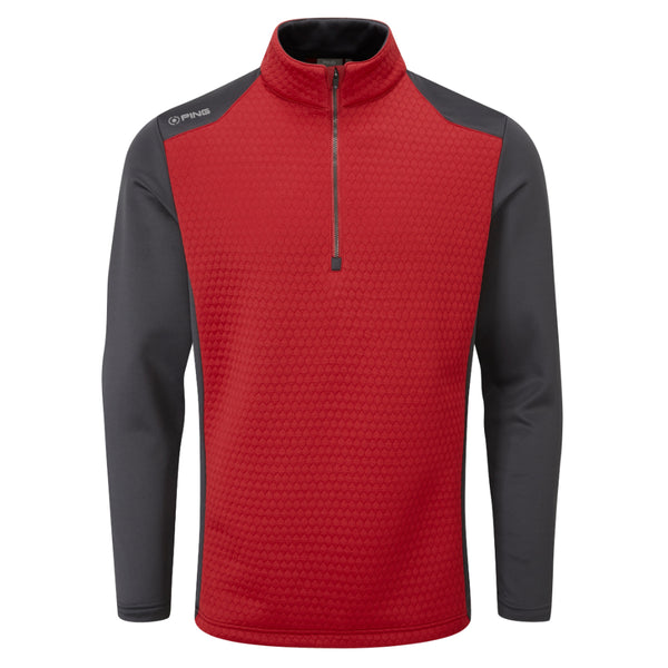 Ping Mellor 1/2 Zip Sweater - Firebrick/Asphalt