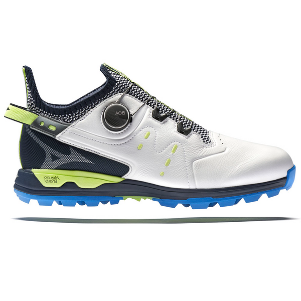 Mizuno Wave Hazard Pro Boa Waterproof Spikeless Shoes - White/Neo Lime