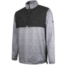 Island Green 1/4 Zip Pullover with Padded Yoke - Light Grey Marl/Black