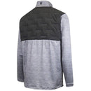 Island Green 1/4 Zip Pullover with Padded Yoke - Light Grey Marl/Black