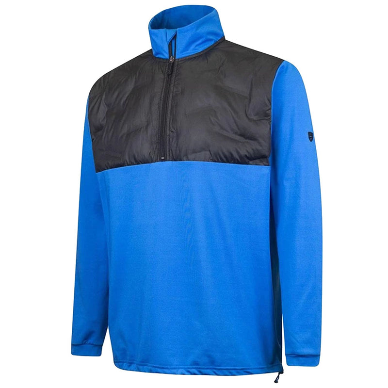 Island Green 1/4 Zip Pullover with Padded Yoke - Marine/Black