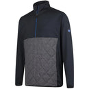 Island Green 1/4 Zip Wind Jacket - Black/Charcoal Marl/Turquoise