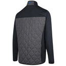 Island Green 1/4 Zip Wind Jacket - Black/Charcoal Marl/Turquoise