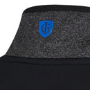 Island Green 1/4 Zip Wind Jacket - Black/Charcoal Marl/Turquoise