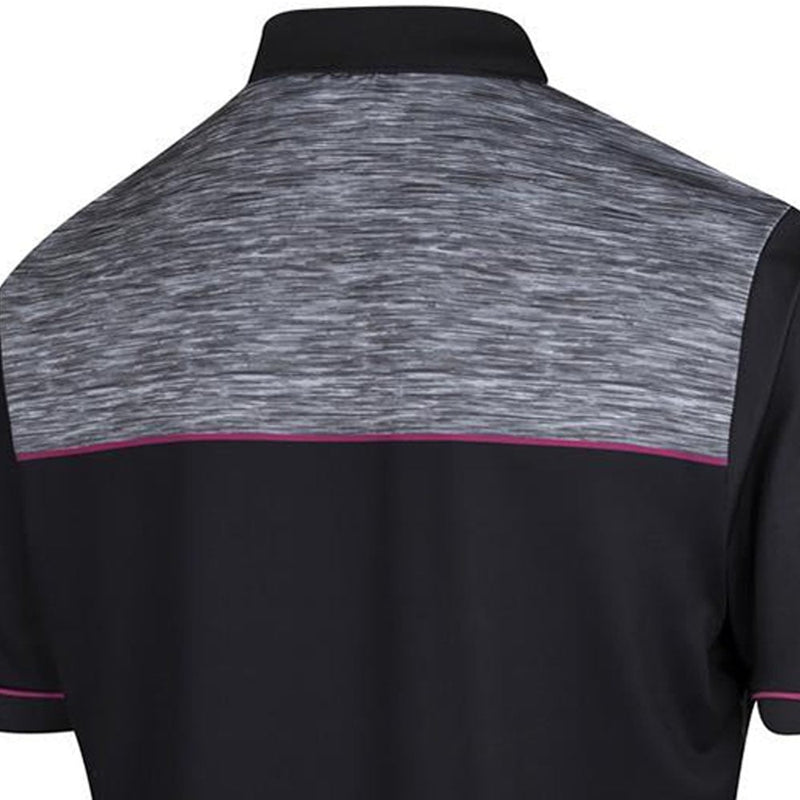 Island Green Chest Panel Polo Shirt - Black