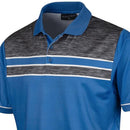 Island Green Chest Panel Polo Shirt - Mid Blue
