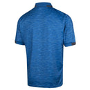 Island Green Chest Stripe Polo Shirt - Mid-Blue Marl