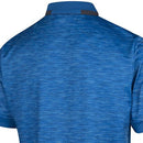 Island Green Chest Stripe Polo Shirt - Mid-Blue Marl