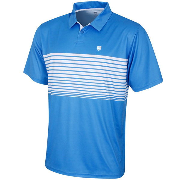 Island Green Coolpass Polo Shirt - Maritime Blue/White