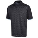 Island Green Diamond Print Polo Shirt - Black