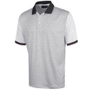Island Green Diamond Print Polo Shirt - White