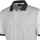 Island Green Diamond Print Polo Shirt - White
