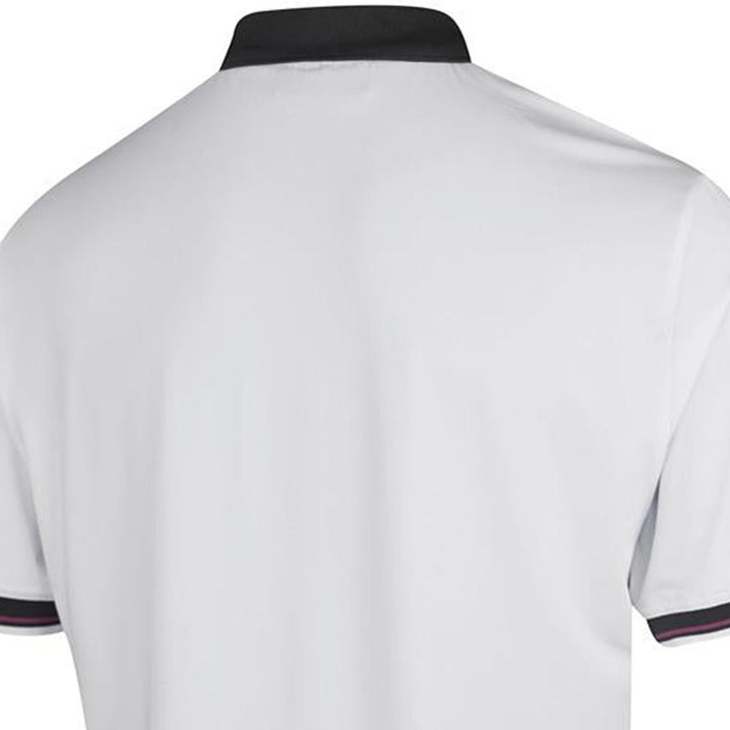Island Green Diamond Print Polo Shirt - White