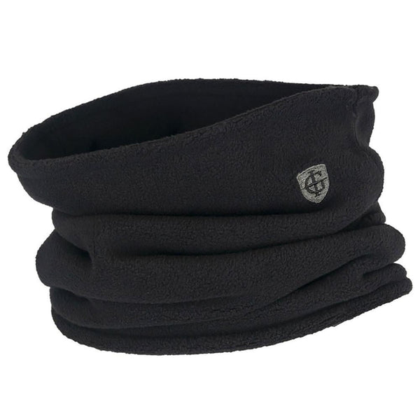 Island Green Double Layer Fleece Neck Warmer - Black/Charcoal