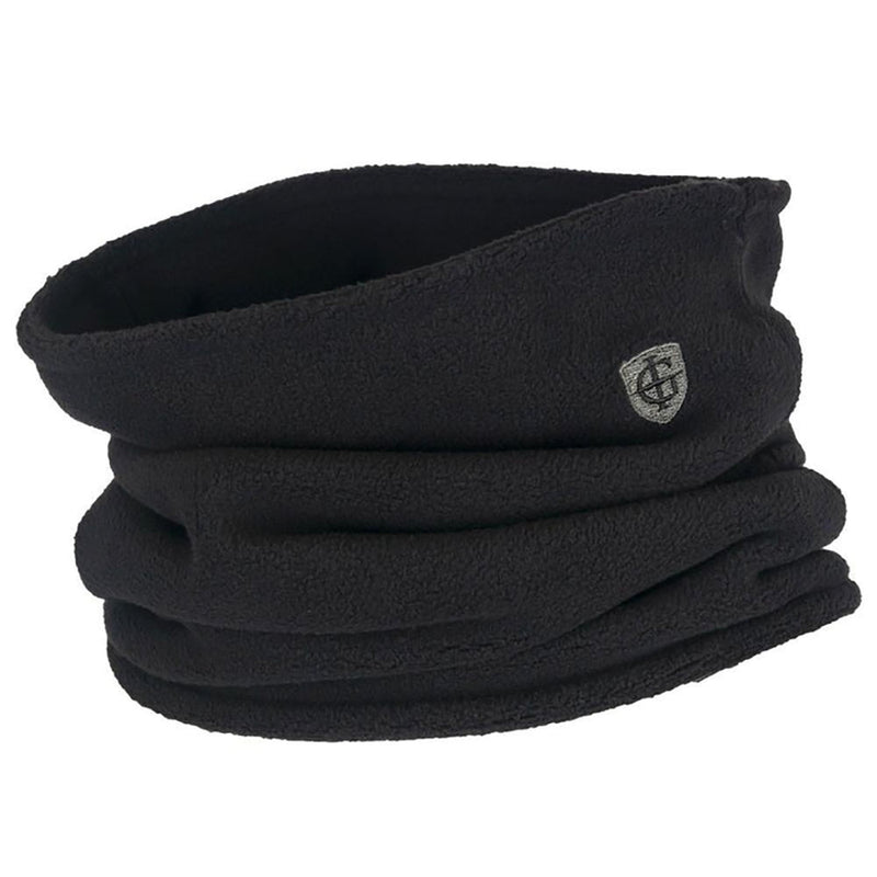 Island Green Double Layer Fleece Neck Warmer - Black/Charcoal