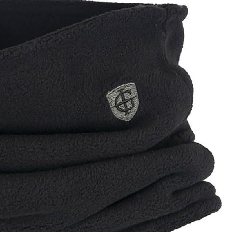 Island Green Double Layer Fleece Neck Warmer - Black/Charcoal