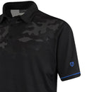 Island Green Graded Camo Print Polo Shirt - Black Camo