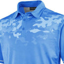 Island Green Graded Camo Print Polo Shirt - Mid-Blue Camo