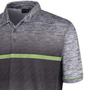 Island Green Gradient Print Polo Shirt - Grey Marl