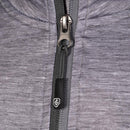 Island Green Junior 1/4 Zip Raglan Sleeve Top Layer Pullover - Light Grey Marl