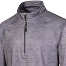 Island Green Junior 1/4 Zip Raglan Sleeve Top Layer Pullover - Light Grey Marl