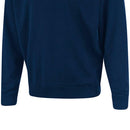 Island Green Lined Knitted Sweater With Pop Zip - Navy