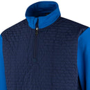 Island Green 1/4 Zip Top With Padded Front Pullover - Navy