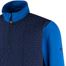 Island Green 1/4 Zip Top With Padded Front Pullover - Navy