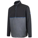 Island Green Ribbed Yoke 1/4 Zip Pullover - Black/Charcoal/Turquoise
