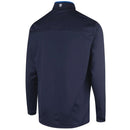 Island Green Ribbed Yoke 1/4 Zip Pullover - Navy/Marine/White