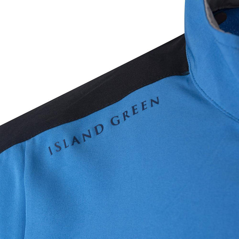 Island Green Short Sleeve Ultra-Lite Windstopper Pullover - Mid-Blue