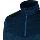 Island Green Top Layer With Padded Yoke Pullover - Navy Marl