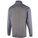 Island Green 1/4 Zip Pullover with Panelling - Grey Marl/Charcoal