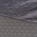 Island Green 1/4 Zip Pullover with Panelling - Grey Marl/Charcoal