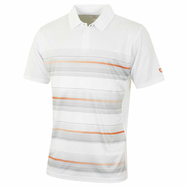 Island Green Top Snap Coolpass Polo Shirt - White