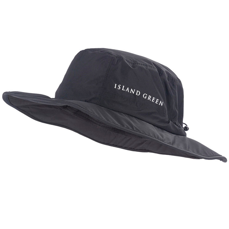 Island Green Waterproof Adjustable Bucket Hat - Black