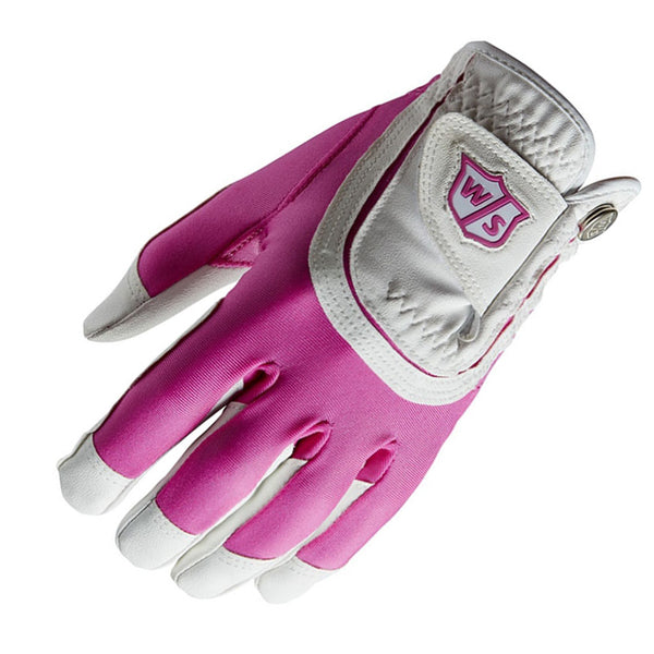 Wilson Ladies Fit All Golf Glove - Pink/White