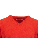 ProQuip Lambswool Water Repellent V Neck Golf Sweater - Inferno