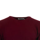 ProQuip Lambswool Water Repellent Crew Neck Golf Sweater - Burgundy