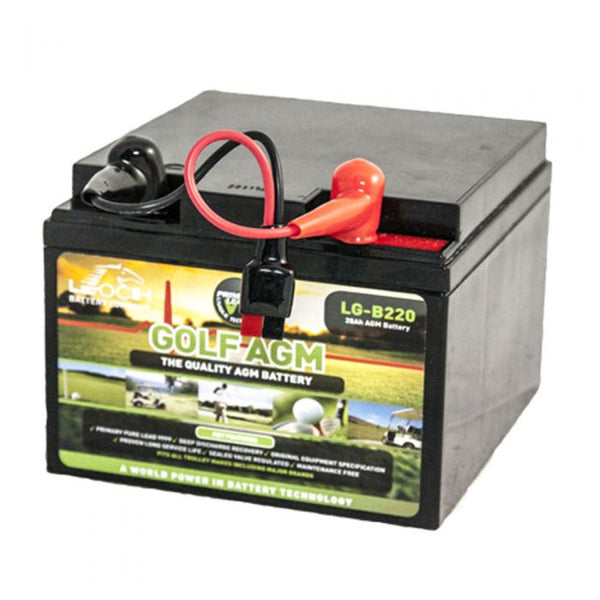Leoch LG-B220 12v 28Ah AGM 27 Hole Golf Battery - Motocaddy Compatible