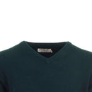 ProQuip Lambswool Water Repellent V Neck Golf Sweater - Tartan Green