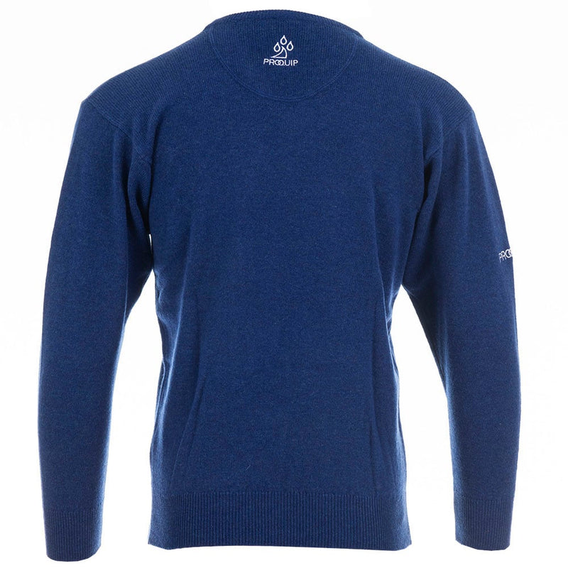 ProQuip Lambswool Water Repellent V Neck Golf Sweater - Persian Blue