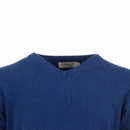 ProQuip Lambswool Water Repellent V Neck Golf Sweater - Persian Blue