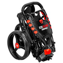 EzeGlide Compact+ Premium 3-Wheel Push Trolley - Black/Red