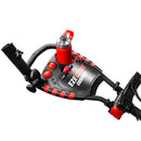 EzeGlide Compact+ Premium 3-Wheel Push Trolley - Black/Red