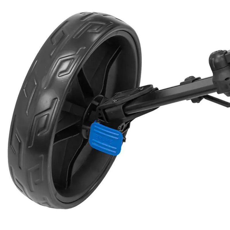 EzeGlide Bolt 2 3-Wheel Push Trolley - Matt Black/Blue