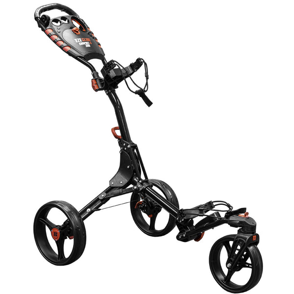 EzeGlide Compact+ 360 3-Wheel Push Trolley - Black/Red