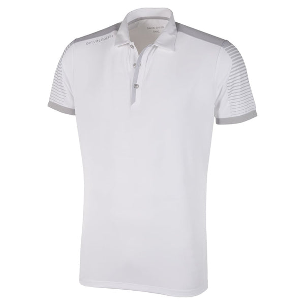 Galvin Green Marcus Polo Shirt V8+ - White/Cool Grey